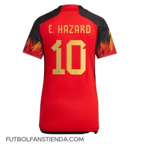 Bélgica Eden Hazard #10 Primera Equipación Mujer Mundial 2022 Manga Corta